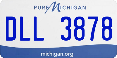 MI license plate DLL3878