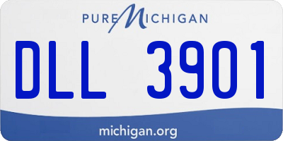 MI license plate DLL3901