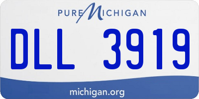 MI license plate DLL3919