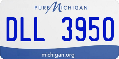 MI license plate DLL3950
