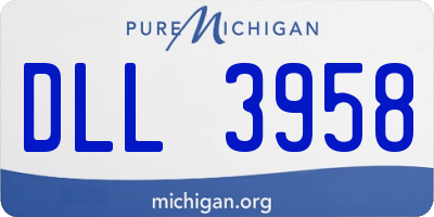 MI license plate DLL3958