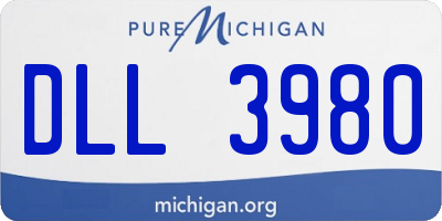 MI license plate DLL3980