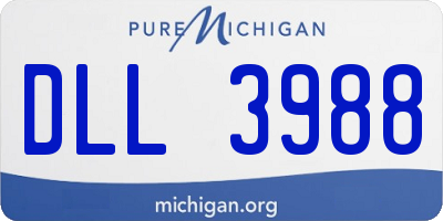 MI license plate DLL3988