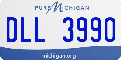 MI license plate DLL3990