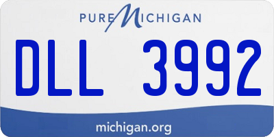 MI license plate DLL3992