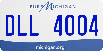 MI license plate DLL4004