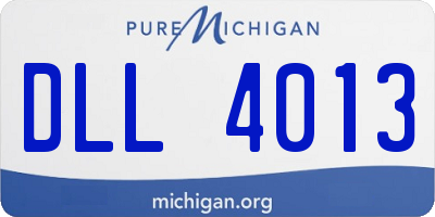 MI license plate DLL4013