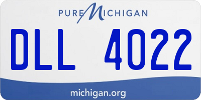 MI license plate DLL4022