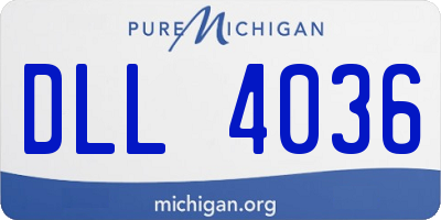 MI license plate DLL4036