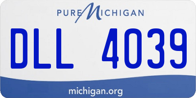MI license plate DLL4039