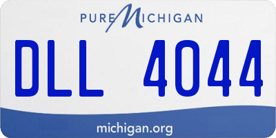 MI license plate DLL4044