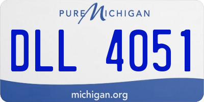 MI license plate DLL4051