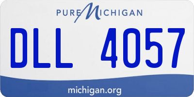 MI license plate DLL4057