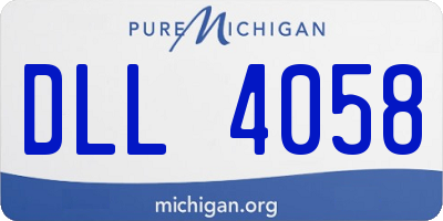 MI license plate DLL4058