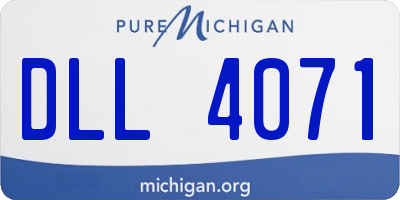 MI license plate DLL4071