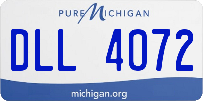MI license plate DLL4072