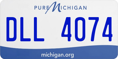 MI license plate DLL4074