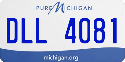 MI license plate DLL4081
