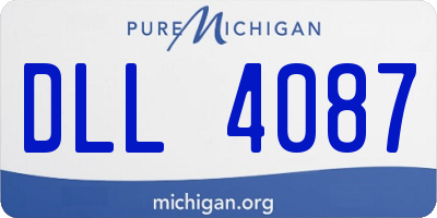 MI license plate DLL4087