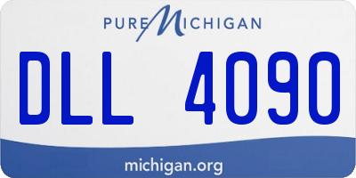 MI license plate DLL4090