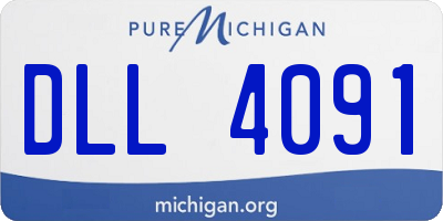 MI license plate DLL4091