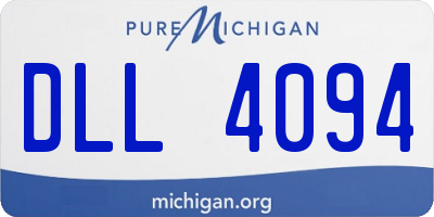 MI license plate DLL4094