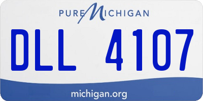 MI license plate DLL4107