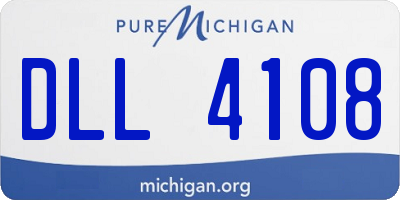 MI license plate DLL4108