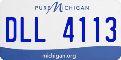 MI license plate DLL4113