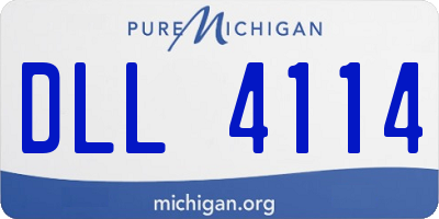 MI license plate DLL4114