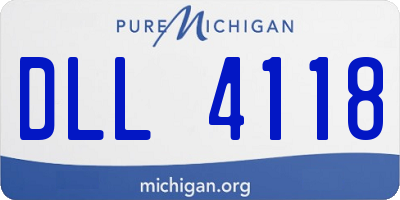 MI license plate DLL4118