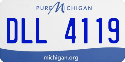 MI license plate DLL4119