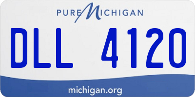 MI license plate DLL4120
