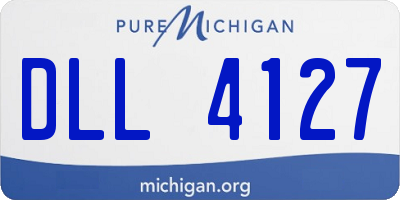 MI license plate DLL4127