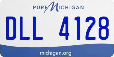 MI license plate DLL4128