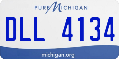 MI license plate DLL4134