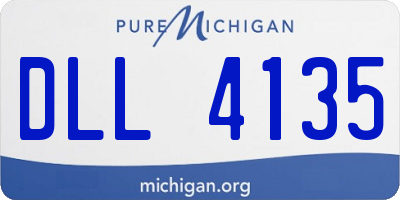 MI license plate DLL4135