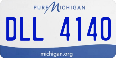 MI license plate DLL4140