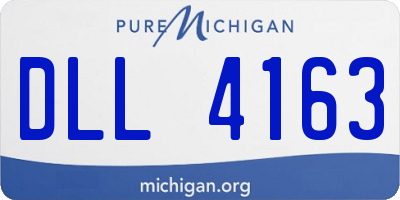 MI license plate DLL4163