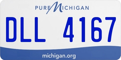 MI license plate DLL4167