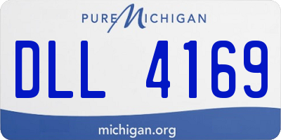 MI license plate DLL4169