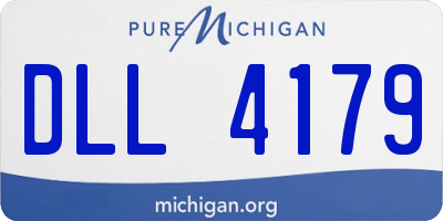 MI license plate DLL4179