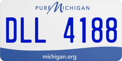 MI license plate DLL4188