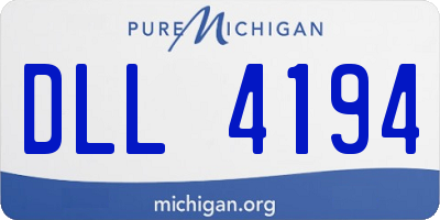 MI license plate DLL4194