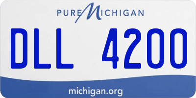 MI license plate DLL4200