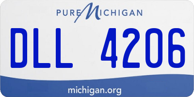 MI license plate DLL4206