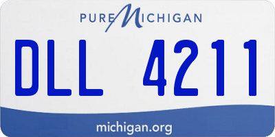 MI license plate DLL4211