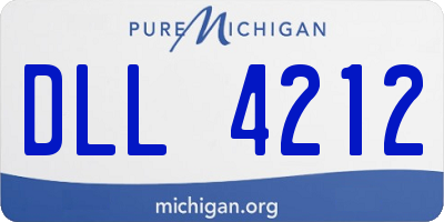 MI license plate DLL4212