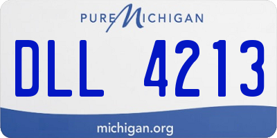 MI license plate DLL4213