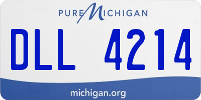 MI license plate DLL4214
